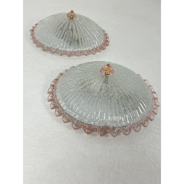 Murano Glass Ceiling Lights, 1980s, Set of 2 For Sale - Image 3 of 17