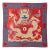 Asian Square Red Golden Dragon Bats Yu Ri Edge Fabric Display Art For Sale