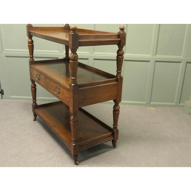 Victorian Oak Three-Tier Buffet For Sale - Image 6 of 8