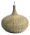 Outdoor Faux Rattan Gourd Pendant Light Medium For Sale