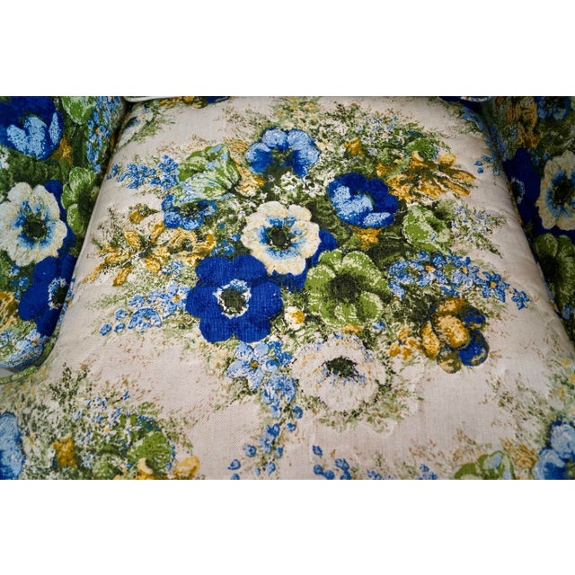 1960’s Mid-Century Modern Floral Lounge Chairs by Ethan Allen - A Pair For Sale - Image 9 of 12
