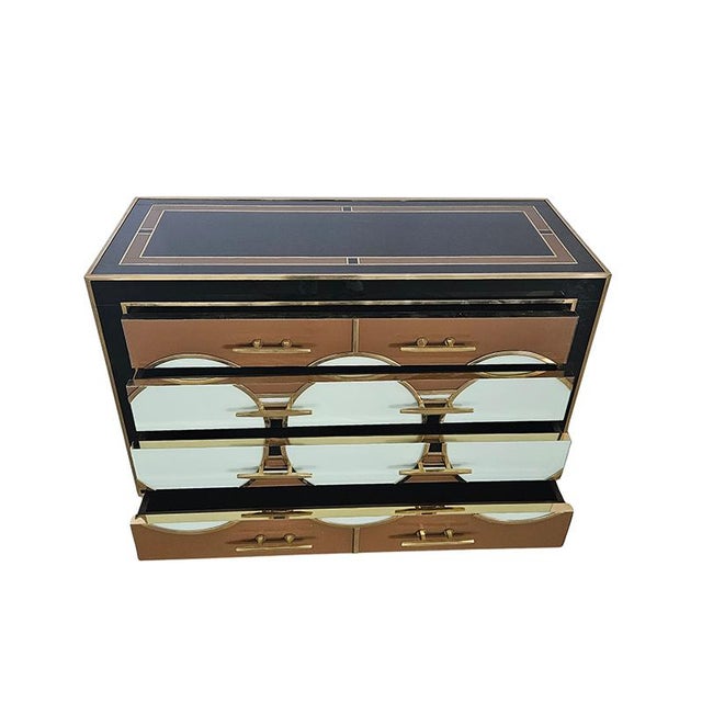 Glass Dresser with Four Drawers, 1980s For Sale - Image 10 of 11