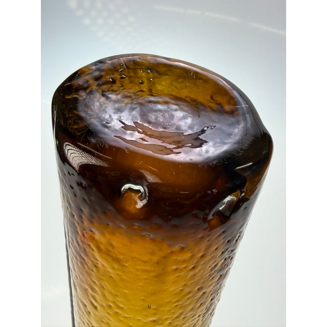 1970s Large Amber Art Glass Vase by Tamara Aladin for Riihimäen Lasi, Finland, 1970s For Sale - Image 5 of 9