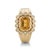 Chunky Citrine Cocktail Ring | Wedding Engagement Ring | Unique Statement Ring Us 7 For Sale - Image 6 of 6