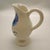 Vintage Céramique Fady Vallauris Pitcher - Hand Painted Blue Thistle Flower French Folk Art Pottery, Signed Sticker Exécuté Main For Sale - Image 4 of 7
