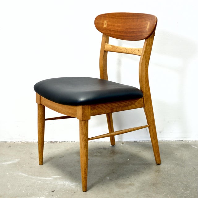 Lane “Acclaim” Walnut & Ash Pair of Dining Chairs For Sale - Image 9 of 14