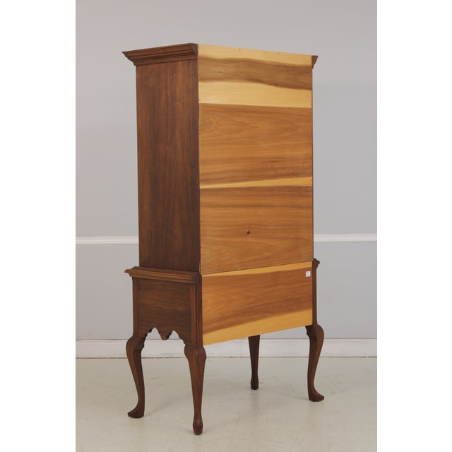 Bench Made 2 Piece Black Walnut Highboy For Sale - Image 16 of 18