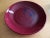 1990s Large Decorative Minimalist Centerpiece Bowl Burgundy With Blue Accents Signed Hp For Sale - Image 9 of 11