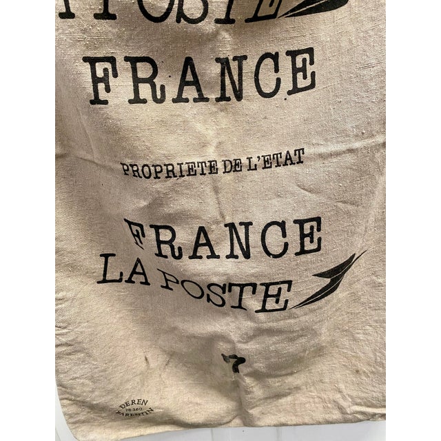 Mid-Century Modern Vintage, French, "La Poste" Mid- Century, Postal Sack For Sale - Image 3 of 3