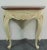 Wood Louis XV Style Carved Cherry Cream Console Table For Sale - Image 7 of 7