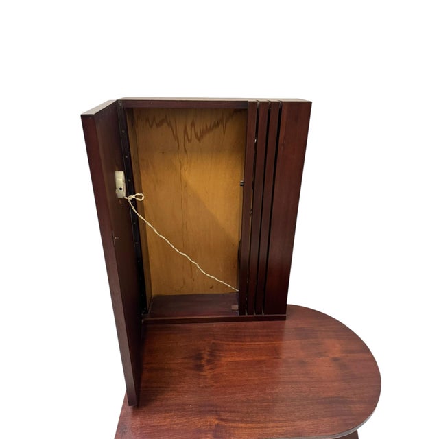 Wood Art Deco Dry Bar with Clock, 1930s For Sale - Image 7 of 12