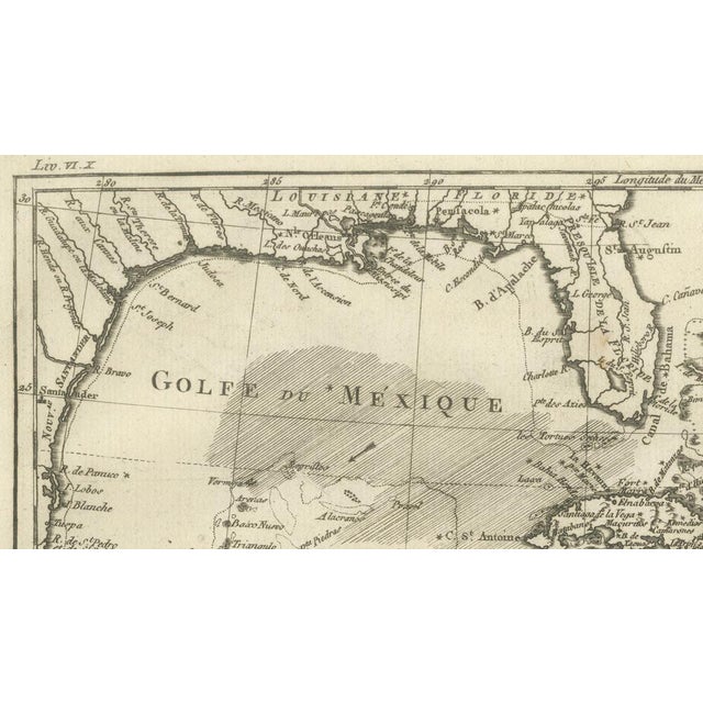 Copper The Caribbean & Gulf of Mexico Rigobert Bonnes Antilles Map, c.1780 For Sale - Image 8 of 11
