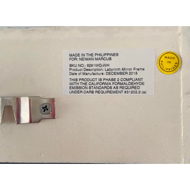 Neiman Marcus Vintage Capiz Shell Fretwork Wall Mirror For Sale - Image 12 of 12