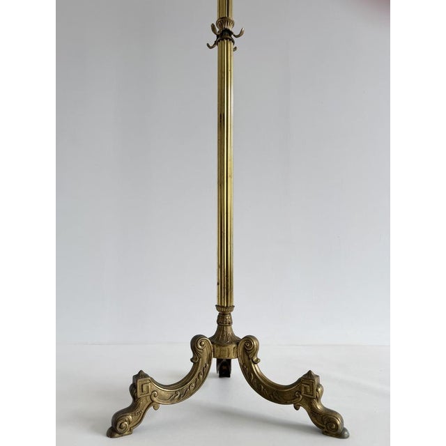 Vintage Brass Hall Stand with Rotating Crown and Lower Hook Ring, 1960s For Sale - Image 14 of 18