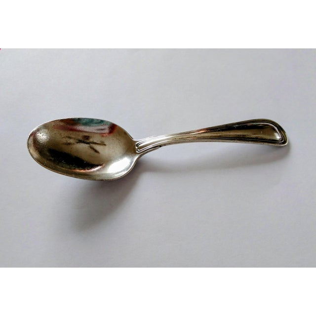 This antique sterling silver baby spoon is the Old French pattern by Gorham Silver, introduced in 1905. The back of the...