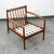 1960s Mid Century Danish Modern Lounge Chair Walnut Wool Fabric Armchair Vintage White For Sale - Image 5 of 12