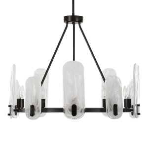 Ellipse 10 Light Dark Bronze Chandelier