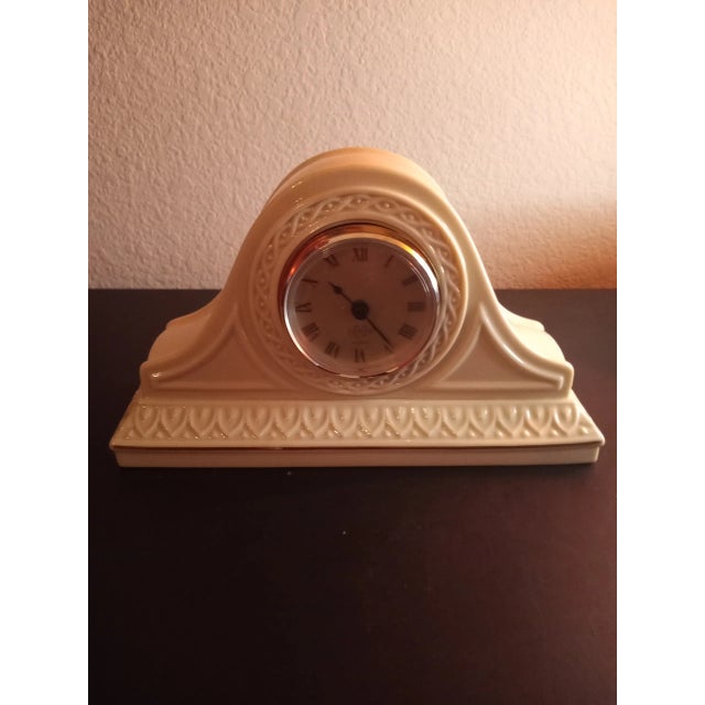 This is a Lenox Fine Porcelain Brige Tambour 9" Mantle Clock Retails for $150 Procured at auction BOX 5