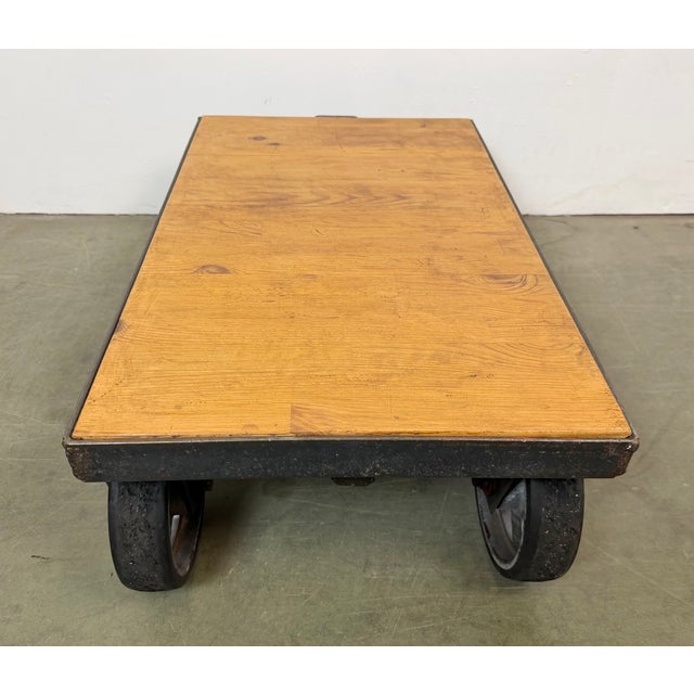 Industrial Black Coffee Table Cart, 1960s For Sale - Image 15 of 17