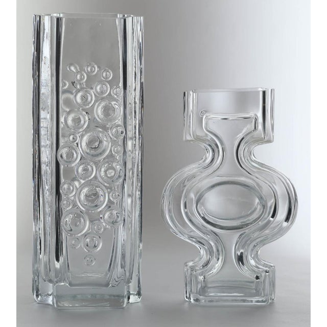 Glass 20th C. Finnish Mid Century Modern Art Glass Vases- Two Pieces For Sale - Image 7 of 7
