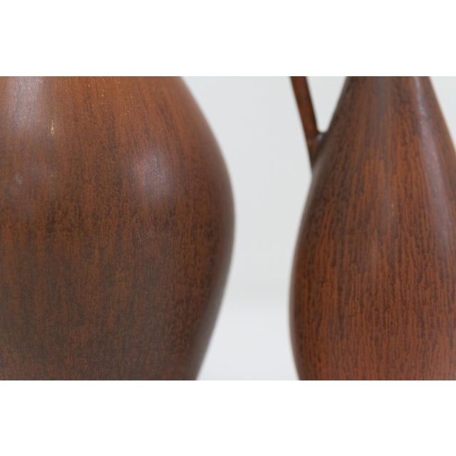 Stoneware Vases by Carl-Harry Stålhane for Rörstrand, Sweden, 1950s, Set of 2 For Sale - Image 12 of 16