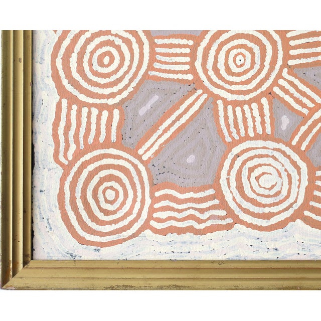 Tribal Late 20th Century Attributed to Ronnie Tjampitjinpa Aboriginal Acrylic on Linen For Sale - Image 3 of 7