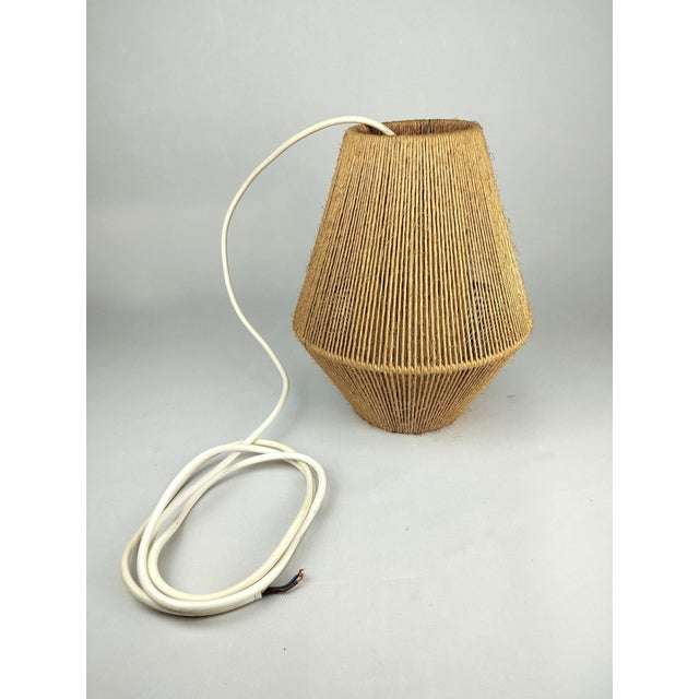 Metal Mid-Century Modern Sisal Pendant Lamp in the style of Ib Fabiansen, 1950s For Sale - Image 7 of 8