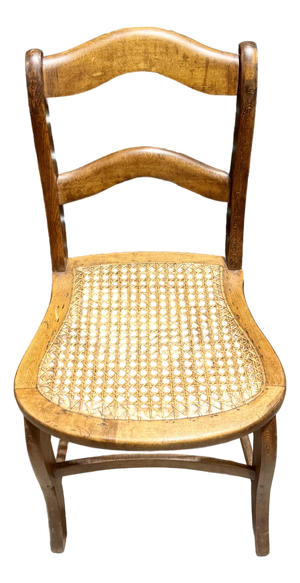 Antique Walnut Cane Seat Side Chair