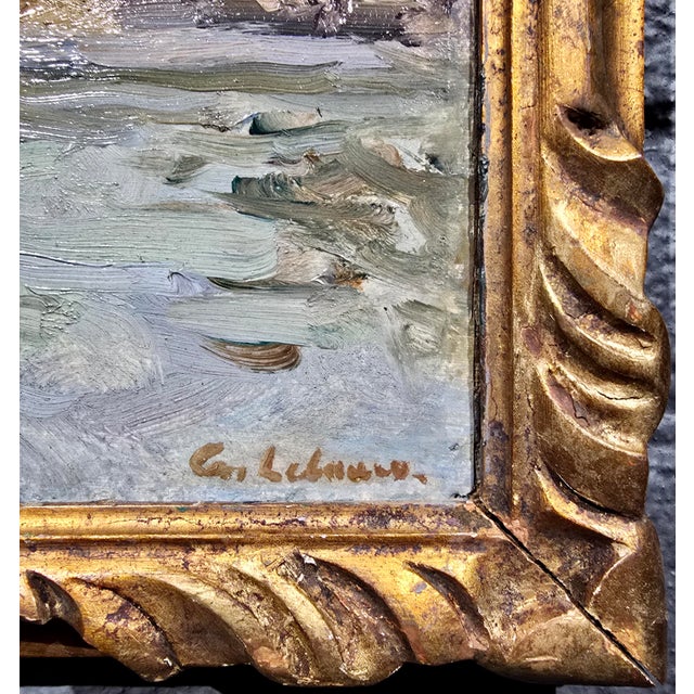Albert Lebourg —Pont De Paris — 1880s French Impressionist Oil Painting For Sale In Los Angeles - Image 6 of 10