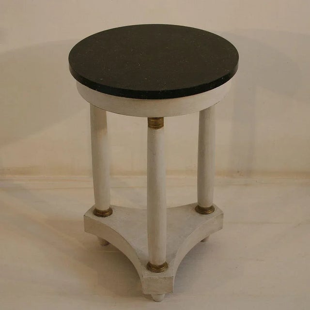 Early 19th Century Empire Tripod Pedestal Table With Black Marble Top For Sale - Image 5 of 5