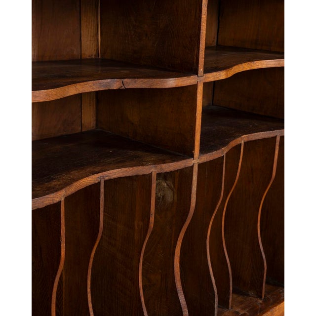 Vintag Industrial Style Wooden Rolling Shutter Filing Cabinet, 1940s For Sale - Image 16 of 18