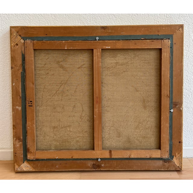 C. Lianz, Lavandières à la rivière, Oil on Canvas, Framed For Sale - Image 12 of 13