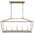 Chapman & Myers for Visual Comfort Signature Darlana Medium Linear Lantern in Gilded Iron For Sale