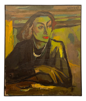 Luc Perot, Colette Woman Wearing, 1947, Oil on Canvas