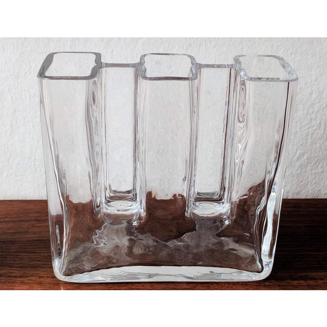 1970s Sculptural Crystal Glass Vases by Josef Riedl for Riedl Glass, Austria, 1970s, Set of 2 For Sale - Image 5 of 15