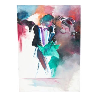 Figural Abstract by Lenore Bloom For Sale