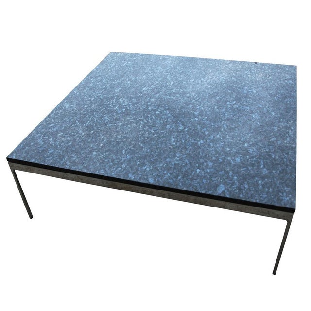 1970s Zographos Granite & Stainless Steel TA35 Series Coffee Table For Sale - Image 5 of 7