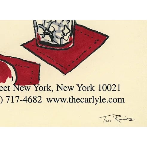 Illustration "Happy Hour at Bemelmans" Fine Art Print by Tess Ramirez For Sale - Image 3 of 3