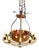 Vintage large round iron quatrefoil chandelier with twelve electric candle lights. Large outer ring has twelve electric...