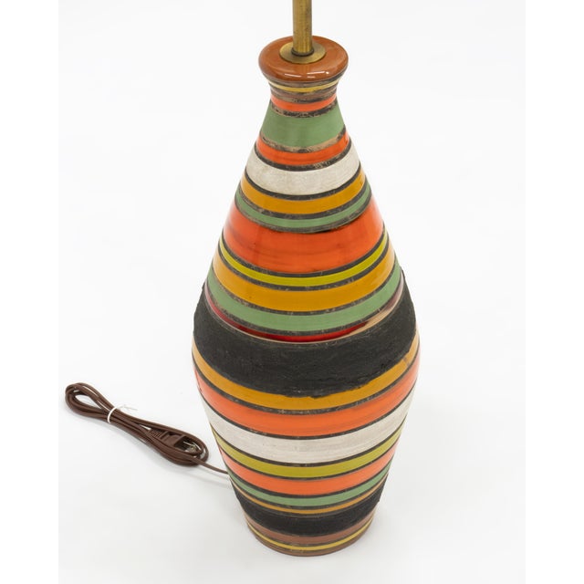 Ceramic Vintage Italian Mid Century "Thailandia" Table Lamp by Aldo Londi / Bitossi For Sale - Image 7 of 8