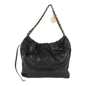 So Black Quilted Caviar Small Chanel 22 Hobo