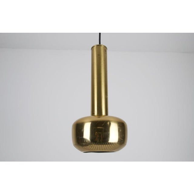 Brass Pendant Lamp by Vilhelm Lauritzen for Louis Poulen, Denmark, 1960s For Sale - Image 3 of 10