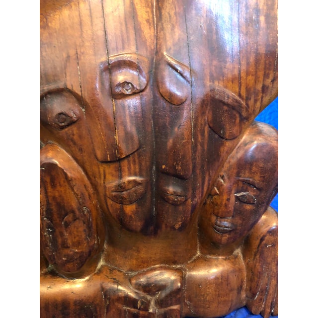 Miriam Sommerburg, Carved Wood German Expressionist Sculpture Jewish Woman Refugee Artist Judaica, c.1950s For Sale - Image 10 of 12