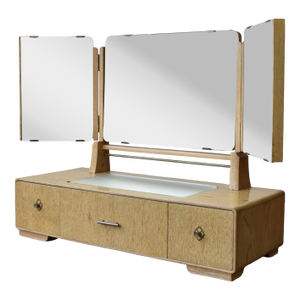 Vintage Japanese Kyodai Tri-Fold Mirror Tansu Vanity/Chest, Circa 1950s