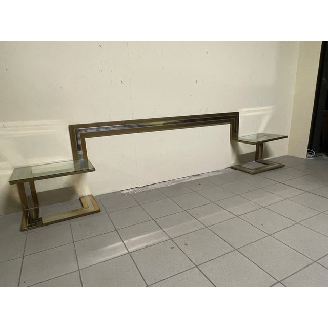 Metal Headboard with Bedside Tables by Sandro Petti, 1970s For Sale - Image 7 of 18