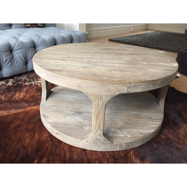 Restoration Hardware Martens Round Coffee Table Chairish
