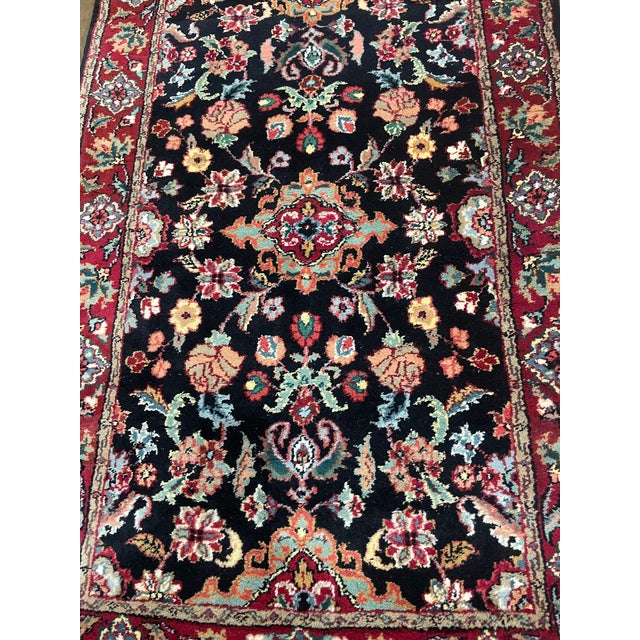 1990s Handwoven Persian Design Indian Rug 2'6" X 10'0" For Sale - Image 4 of 5