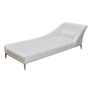 Koket Satin Upholstered Envy Chaise Lounge For Sale