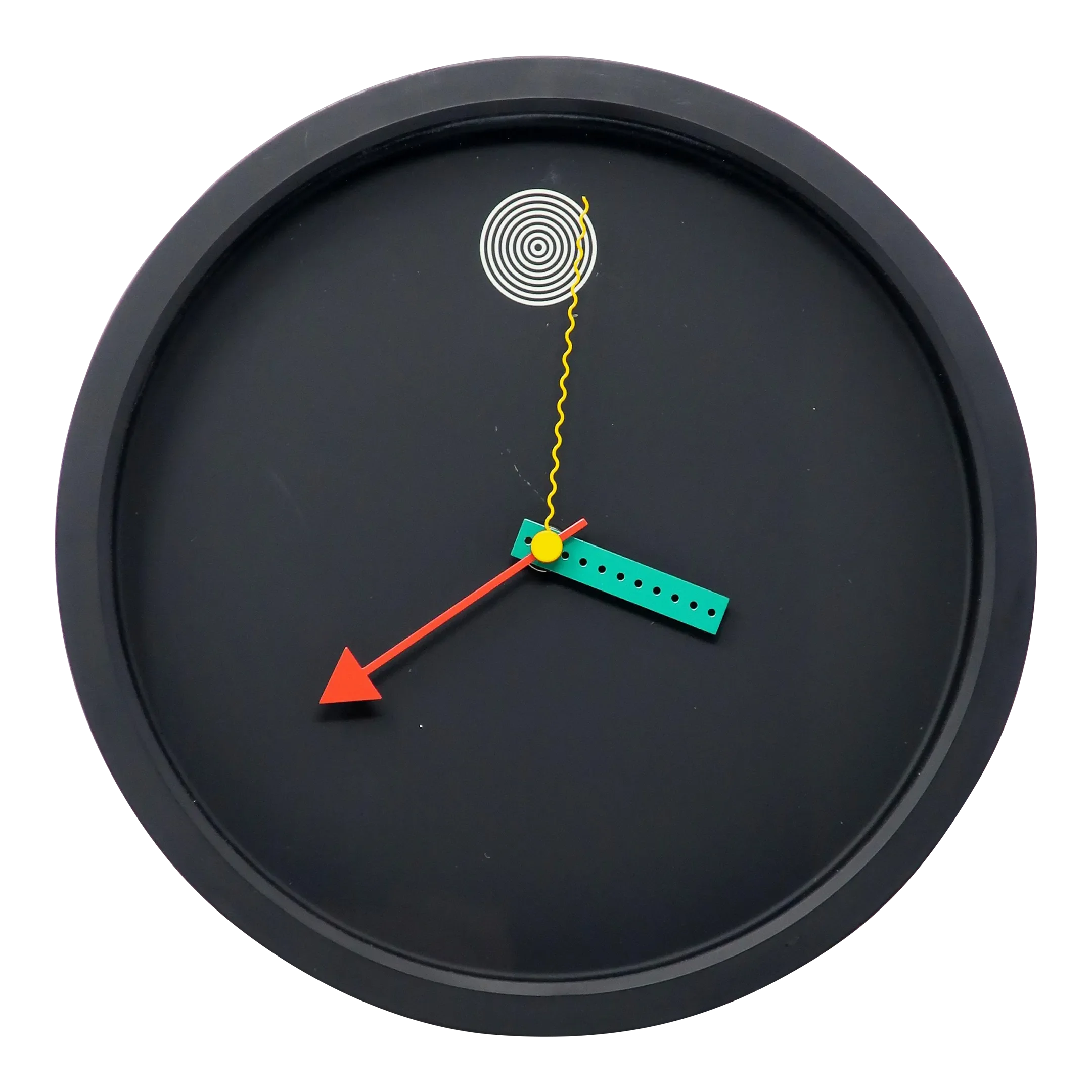 80's miyabi ポストモダン clock モダン 1980s Postmodern Wall Clock by Shohei Mihara for Wakita | Chairish