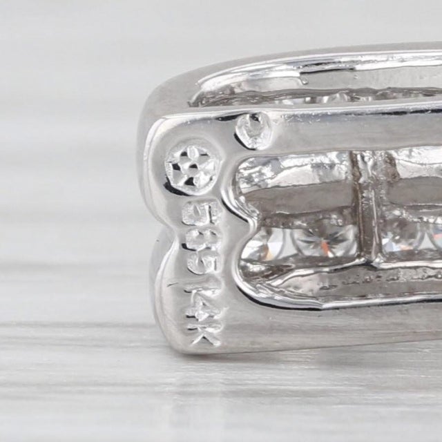 0.26ctw Diamond Pendant 14k White Gold Floating Drop For Sale In Greensboro - Image 6 of 8